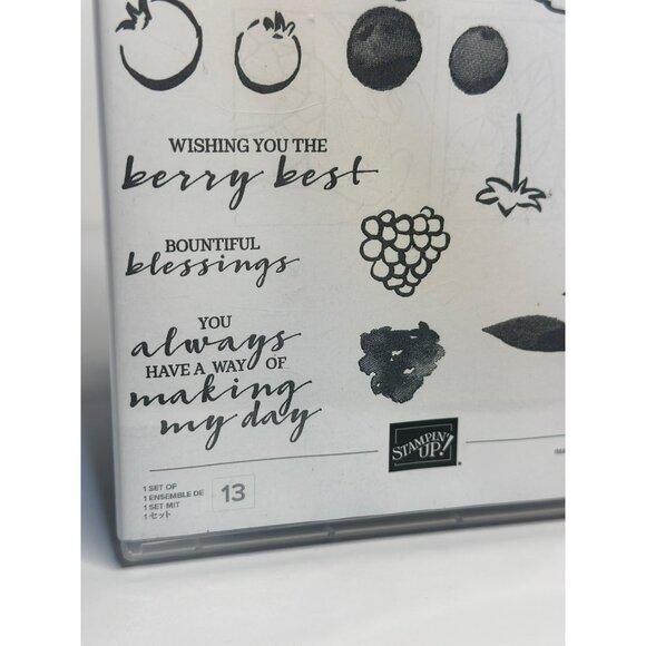 NIB Stampin’ Up! Berry Blessings 13-Piece Photopolymer Stamp Set Sale-A-Bration - Picture 4 of 6